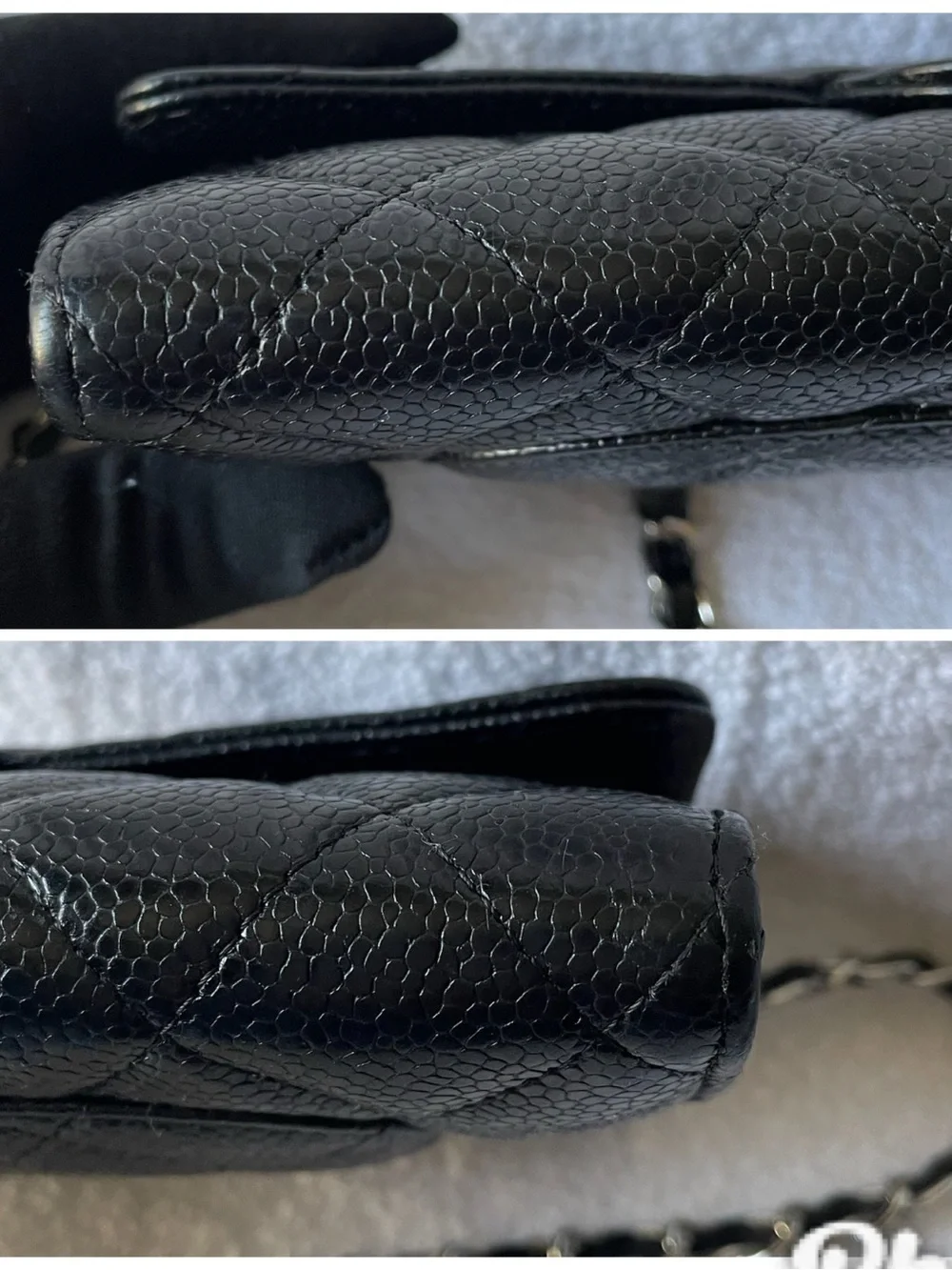 🖤Auth.CHANEL CAVIAR CLASSIC FLAP LONG WALLET WITH SILVER TONE HARDWARE 🖤